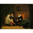 thumbnail image 2 of Ernest Meissonier 24x19 Black Ornate Framed Double Matted Museum Art Print Titled: Dutch Burghers (1833-4), 2 of 5