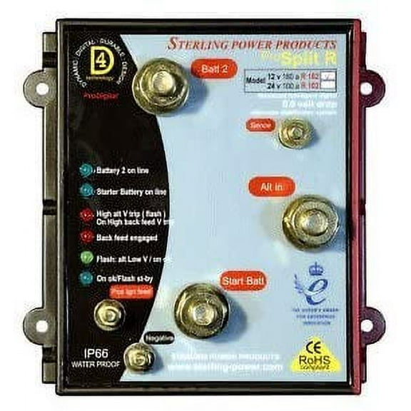 Sterling Power USA - Alternator 0.0V Drop Splitting System 1 in 2 Out 240A 24V
