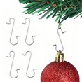 thumbnail image 2 of 200 Pack 1.6 Inch Silver Metal S Hooks, Christmas Tree Ornament Hangers, Small Wire Hooks for Xmas Baubles, Charms, Garland & Holiday Party Decor, 2 of 4