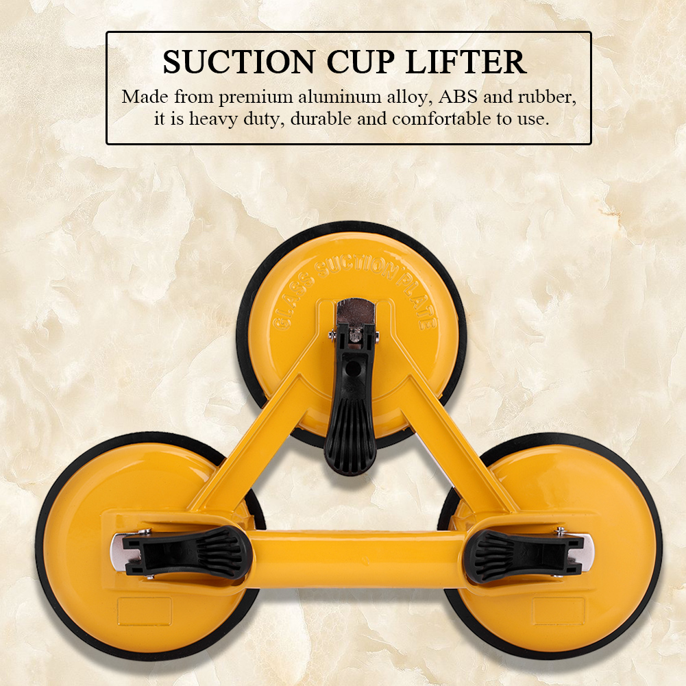 Mgaxyff Suction Cup Lifter, Glass Dent Puller,Aluminum Alloy 3 Plates Vacuum Suction Cup Glass