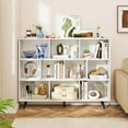 thumbnail image 2 of Costway 10 Cube 55" Bookcase with 5 Metal Legs 2 Anti-tip Devices Display Cabinet Rack, 2 of 10