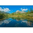 thumbnail image 2 of Jaynes Gallery 32x23 Black Ornate Wood Framed with Double Matting Museum Art Print Titled - Canada-Alberta-Kananaskis Country Mount Lorette reflects in Lorette Ponds, 2 of 4
