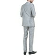thumbnail image 3 of Julinie 3-Piece Solid Sharkskin Suit Set with Jacket, Vest, and Dress Pants, Slim Fit, 3 of 5