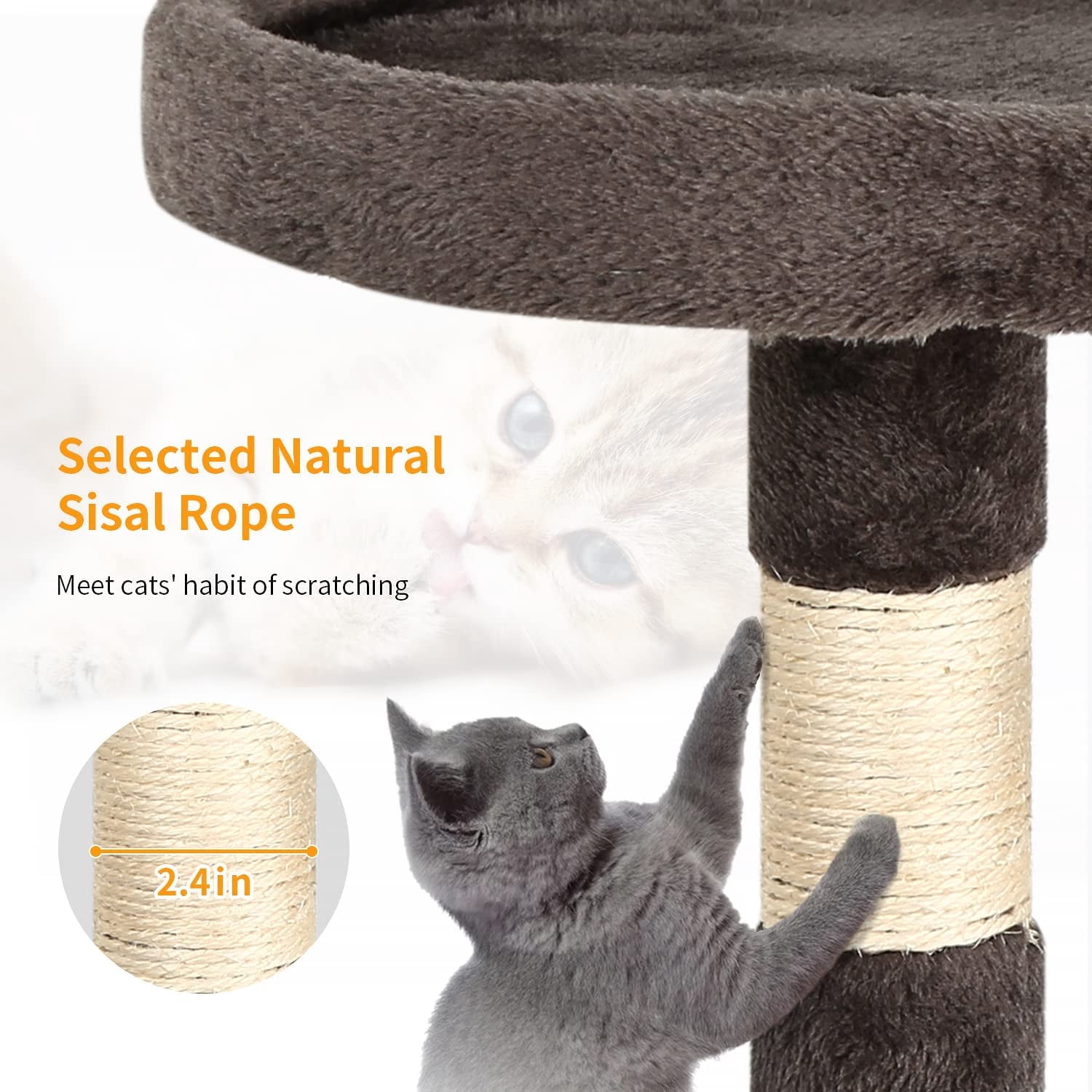 BestPet 36 inch Tall Cat Tree Cat Tower Cat Condo Multi-Level,Dark&nbsp;Gray