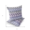 thumbnail image 3 of Set of Two 16" X 16" Gray and Purple Geometric Indoor Outdoor Throw Pillow, 3 of 6
