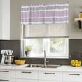 thumbnail image 4 of 2 Pack Valances for Window, Farm Fruits Short Curtains for Kitchen Bedroom Living Room, Watermelon Lemons Peach Pink Grey Striped Rod Pocket Small Window Treatment Valance Drapes 42 x 18 Inch, 4 of 8