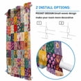 thumbnail image 3 of Spring Floral Door Curtains for Door Window, French Sidelight Front Back Door Curtains With Tieback, Vintage Plaid Summer Botanical Colorful Kitchen Rod Pocket Drapes Panel, 54"x40", 3 of 5