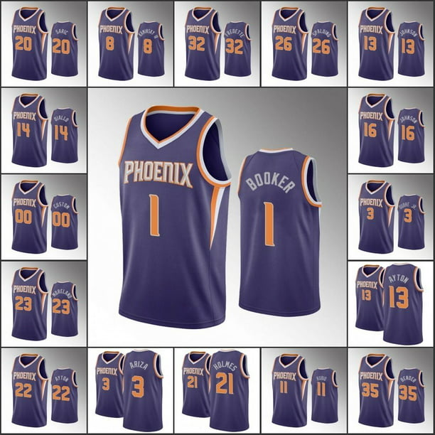 NBA_ Jersey Phoenix''Suns''Men Deandre Ayton Devin Booker Ricky Rubio Kelly  Oubre Frank Kaminsky Icon Custom Jersey 