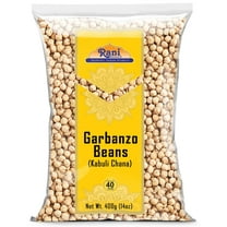 Rani Garbanzo Beans (Kabuli Chana) 14oz (400g) ~ All Natural | Vegan | Gluten Friendly | NON-GMO | Kosher | Indian Origin