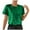 Green, variant on Womens Short Sleeve Dressy Tops Summer Trendy Casual Shiny Velvet T Shirt Crew Neck Casual Tunic Tees (XL, Gold)