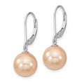 thumbnail image 2 of Majestik Round Pink Pearl Leverback Earrings, 2 of 4