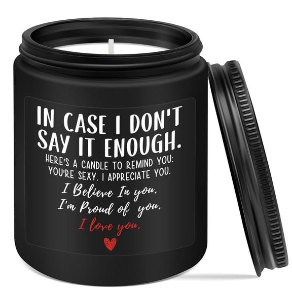 7oz Black Matte Glass Candle, Lavender Scented, Love Gift, Aromatherapy Candle for Home, Gift for Couple