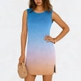 thumbnail image 1 of TaTaai Women's Round Neck Sleeveless Slip Dress Solid Color Casual Pullover Dress with Side Slit Lightweight Summer Stretchy Fit Gift, 1 of 6