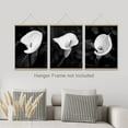 thumbnail image 2 of PixonSign Adhesive Canvas Print Wall Art Set - Black & White Calla Lily Flower Poster Art - Set of 3 Nature Wilderness Floral Plants Photography Wall Décor for Living Room - 12"x16", 2 of 5