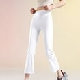 thumbnail image 3 of Flare Leggings for Women, High Waisted Yoga Pants with Pockets for Women Trousers 4 Way Stretch Tummy Control Workout Running Pants, 3 of 6