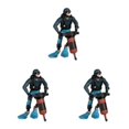 thumbnail image 2 of maskred Delightful Miniature Diver Figure Model Adventure Decor Style 2 3Set, 2 of 6