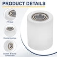 thumbnail image 3 of Uxcell 2 Pack Plastic Roller Wheel with Bearings, ID 3/8" (10mm)  x OD 1-1/4″ (32mm) x Length 1-37/64"(40mm), Guiding Wheel Flat Belt Idler (White), 3 of 5