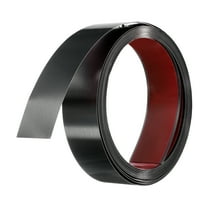 Black Metalized Brushed Finish Molding Trim, Peel and Stick Stainless Steel, Flexible Self-Adhesive Metal Trim for Wall, Mirror Edging (16.4ft x 1.57")