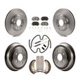 thumbnail image 1 of Transit Auto Front Rear Disc Brake Rotors Semi-Metallic Pads and Drum Kit (7Pc) for Car Chevrolet Malibu K8S-103616, 1 of 11