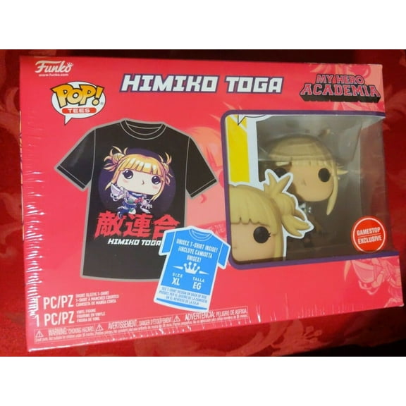 Funko POP! and Tee My Hero Academia Himiko Toga [Unmasked] with Size XL T-Shirt Collectors Box Exclusive
