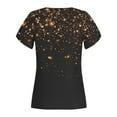 thumbnail image 6 of Fesfesfes Women Tops Womens Spring And Summer Casual V-Neck T-shirt Printed Short Sleeved Womans Under Shirt XL(US:10), 6 of 6