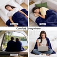 thumbnail image 7 of IR Imperial Rooms Fleece Bed Throw Blanket, Plush, Travel and Couch Fuzzy, Cozy Washable Ultrasoft Throw Size Navy, 7 of 7