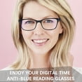 thumbnail image 2 of CLASAGA Reading Glasses for Women Men, Blue Light Blocking Ladies Computer Readers with Spring Hinge, 2 of 7