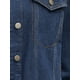 thumbnail image 5 of Chaqueta de mezclilla de manga larga y botones para mujer INSPIRE CHIC, oversized, con bolsillos, talla L, azul oscuro, 5 of 5