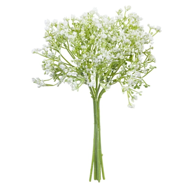Mainstays Baby S Breath Pick Solid White Green 13 Walmart Com