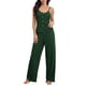 thumbnail image 1 of Ropa de hogar para mujer Tirantes finos Cuello en U Top y pantalones con botones Ropa de estar por casa sin mangas de dos piezas Verde S, 1 of 5