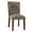 Multicolor, variant on Wooden Dining Chairs with Stripe Pattern Fabric Upholstery Blue Set of Two