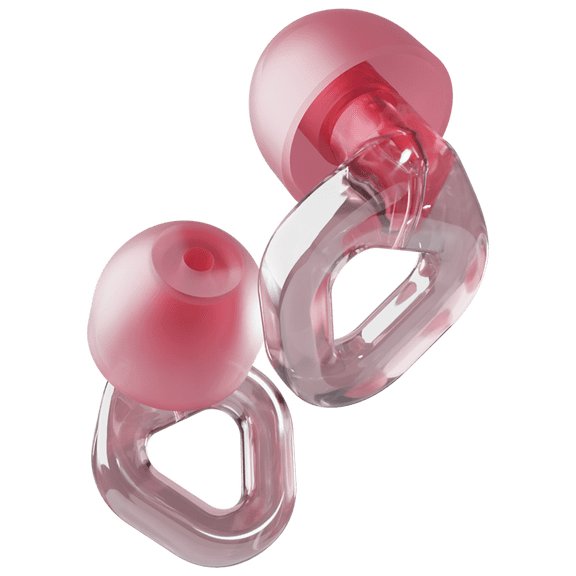 Zenz Flow Earplugs for Daily Use - 16dB Noise Reduction Ear Plugs for Work, Office & Social Settings - Reusable and Comfortable Fit with XS/S/M/L Eartips & Case (Blush Pink)