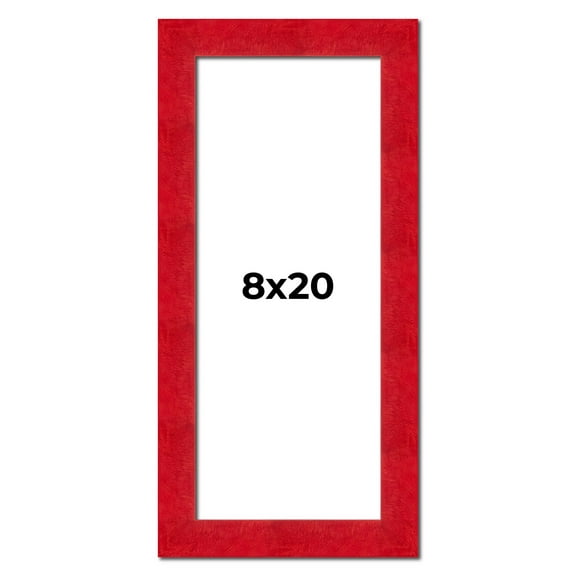 8x20 Frame Red Burl Solid Wood Picture Frame Width 1.75 Inches | Interior Frame Depth 0.5 Inches |