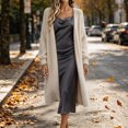 thumbnail image 7 of Gamivast Long Cardigan Sweaters for Women Plus Size Fuzzy Open Front Duster Coat Soft Fluffy Knit Outerwear Long Sleeve Casual Loungewear Cozy Cover Up for Fall Winter, 7 of 7