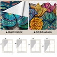 thumbnail image 5 of Swag Valance Curtains for Windows, Colorful Abstract Floral Light Filtering Kitchen Curtains with Rod Pocket, Farmhouse Vintage Flowers Boho Window Treatment Valances for Living Room, 28x36 - 2 PCS, 5 of 9