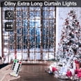 thumbnail image 2 of Luces de cortina Ollny Christmas, 300 LED, 3 x 3 m, para exteriores, color blanco, 2 of 9