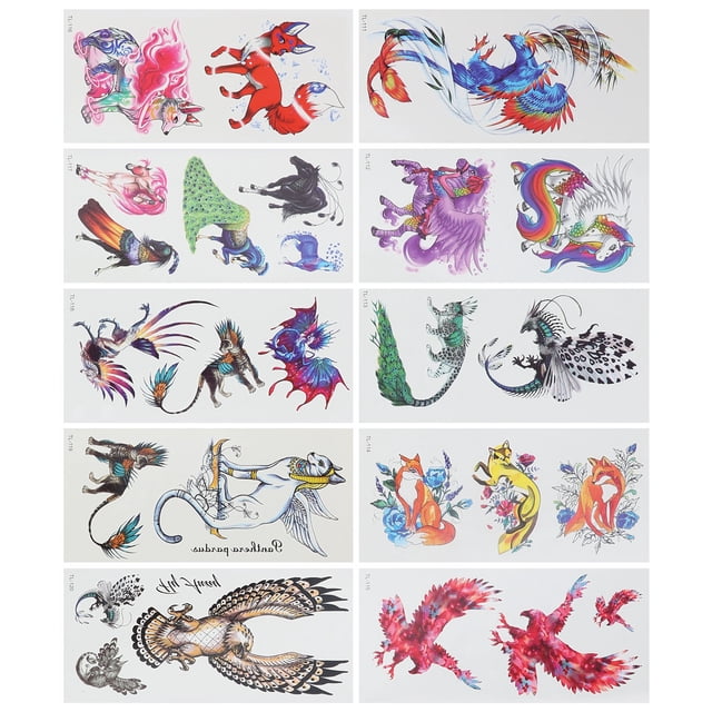 Pegatinas para tatuajes BuyWeek 10 unidades temporales para brazo diseño exquisito