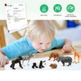 thumbnail image 3 of Volnau Mini Safari Animal Toys Figures 12PCS Wild Figurines Miniature for Toddler Kids Birthday Gift, 3 of 9
