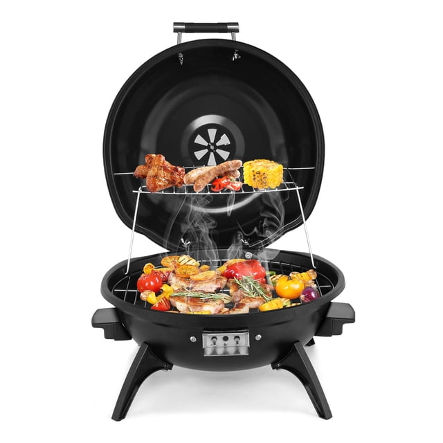 Parrilla eléctrica vertical ROVSUN de 1600 W, acero inoxidable, roja