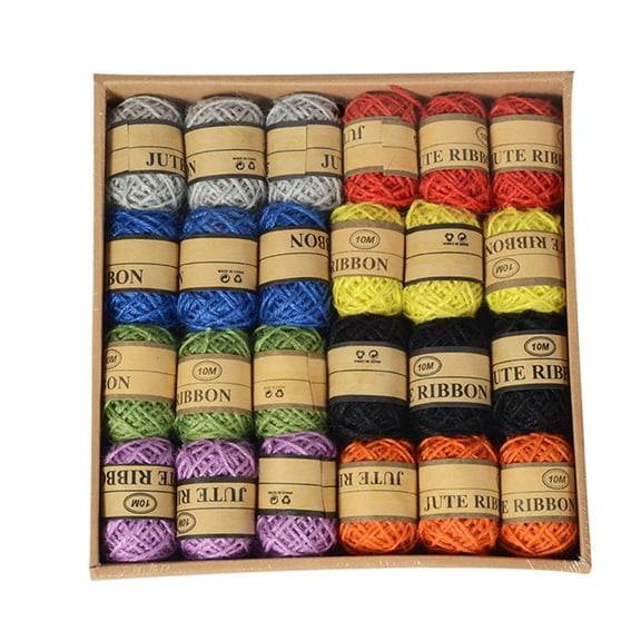 SOPOTUTU Paper Rope Colored Jute Twine Multipurpose Rolls for Creative Crafts Decorative Projects
