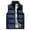 Dark Blue, variant on Lovskoo Mens Winter Coats Quilted Puffer Vest Fallow Full-Zip Stand Collar Sleeveless Jacket with Pockets Patchwork Gilet Vest Coat Olive Green