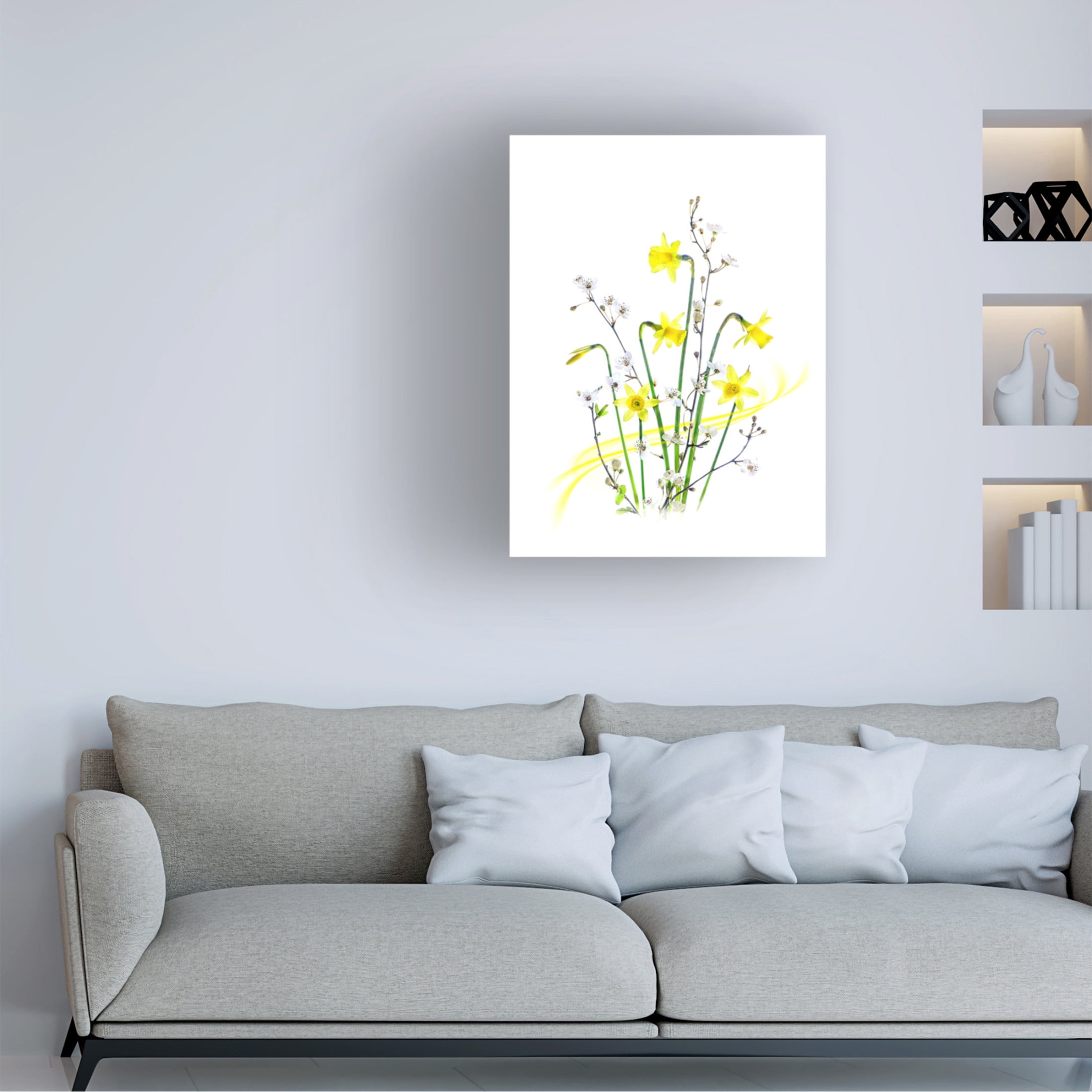 Canvas Wall Art - Jacky Parker 'Simply Spring' Wall Art for Living Room, Bedroom, or Office D?cor by Trademark Fine Art - 24 x 32 Inches