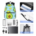 thumbnail image 4 of Easygdp Cartoon Avocado Mochila Casual para Portátil, Mochila para Escuela, Viajes, Negocios, 4 of 6