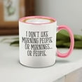 thumbnail image 4 of Shop4Ever® I Don't Like Mornings or People or Morning People Ceramic Coffee Mug Cup Funny Sarcastic Coworker Gift (PInk Handle 11 oz.), 4 of 4