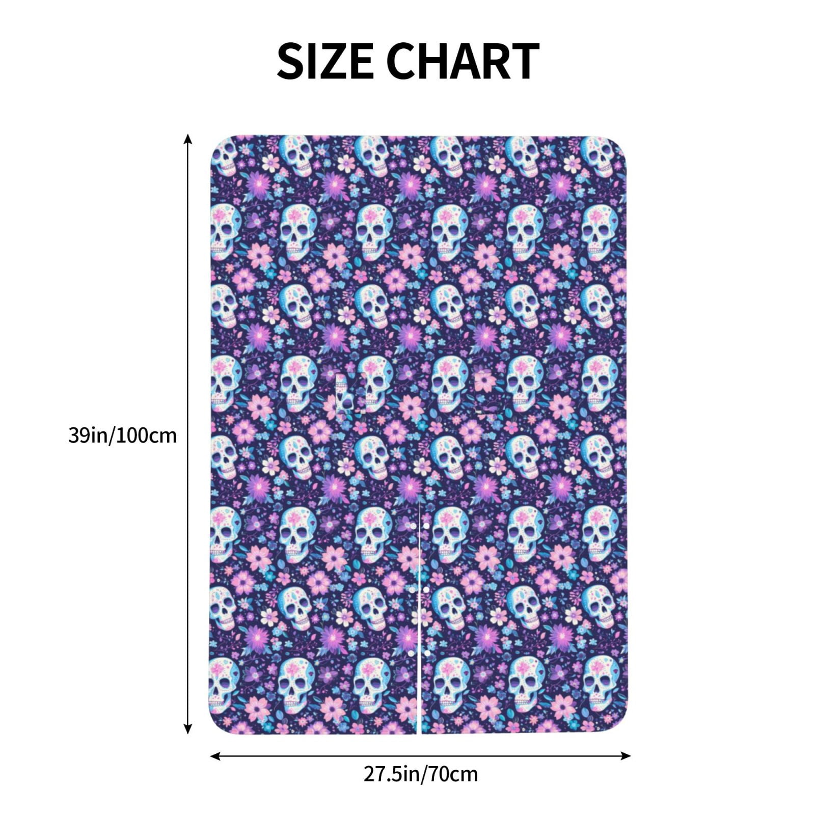 Naloa Skull Purple Flower Baby Car Seat Cover, Breathable Baby Carrier Cover, Multiuse Baby Carrier Cover & Nursing Breastfeeding Cover