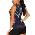 thumbnail image 3 of Fotbe Bulldog with Forest Flag Blusas Sin Mangas para Mujer – Estilo Casual, Corte Suelto, Slim-Fit, Cuello Redondo Deportivo, Tops de Verano para Gimnasio y Yoga-Medium, 3 of 7