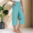 thumbnail image 7 of Jxximdong Leggings for Women Women's Cropped Pants High Waisted Summer Vacation Yoga Pants Green L Yoga Pants, 7 of 7