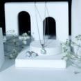 thumbnail image 5 of Rosec Jewels Natural Ethiopian Opal Pendant and Earrings - 6mm - AAA Grade - October Birthstone Jewelry Set for Women - Ready to Gift, 18K White Gold, 5 of 8