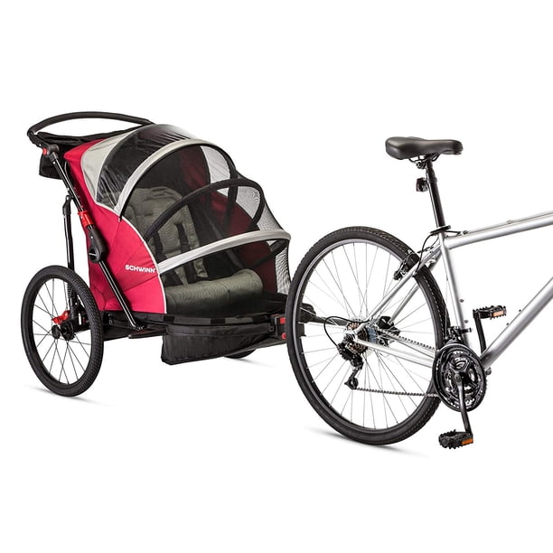 Schwinn Joyrider Double Trailer Bicycle Color Red Black Style Child Trailer Walmart Walmart 