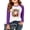 32#Dark Purple, variant on Toddler Halloween Raglan Shirt Cute Bow Polka Dot Kids Long Sleeve Tee Neighborhood Trick Or Treat School Wear Graphic Top 4-13Y